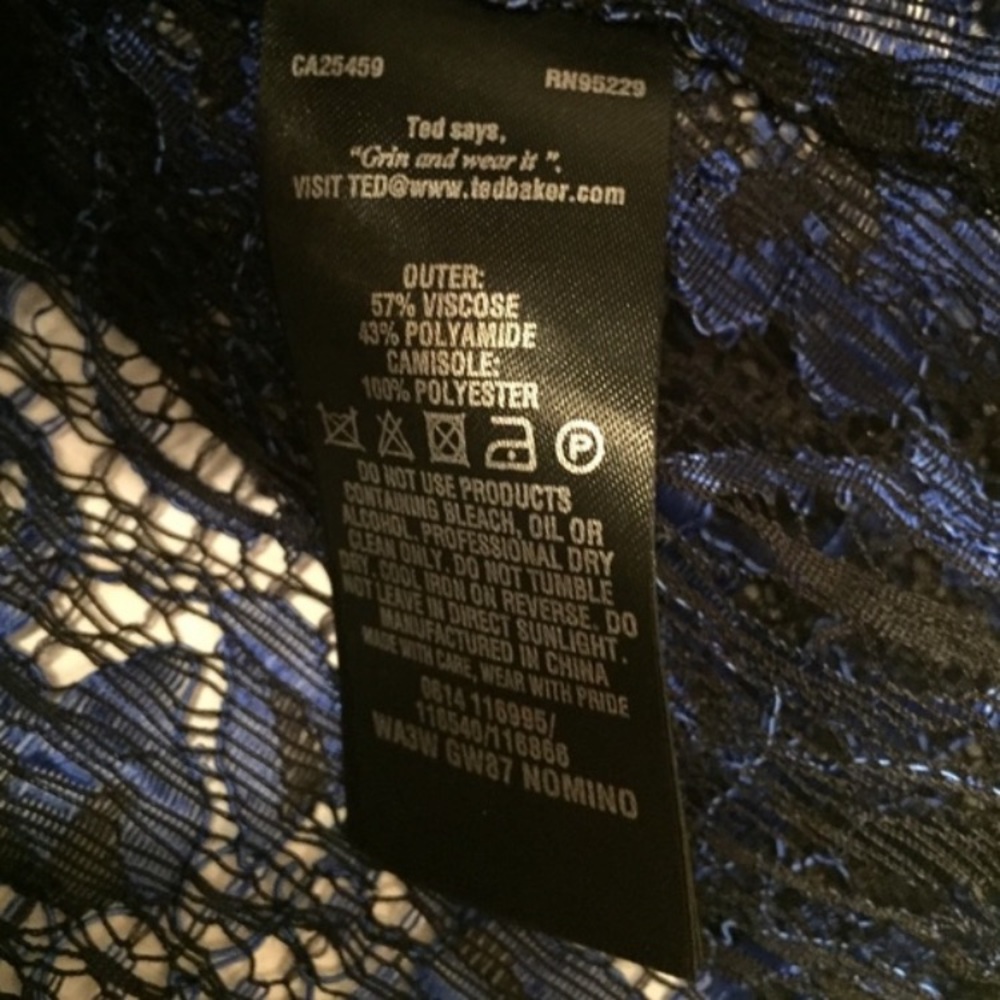 Ted Baker Blue Lace Top - Picture 4 of 6